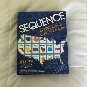 Sequence States & Capitals Board Game